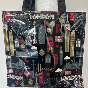 Harrods of London Signature Glitter Tote Bag